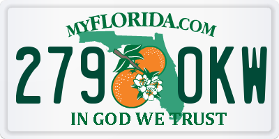 FL license plate 2790KW