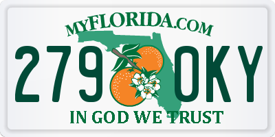 FL license plate 2790KY