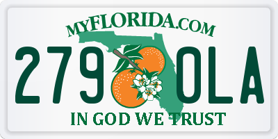 FL license plate 2790LA