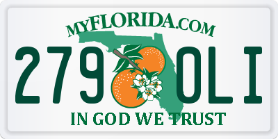 FL license plate 2790LI