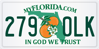 FL license plate 2790LK