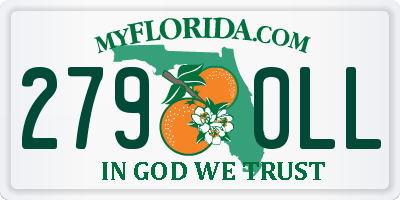 FL license plate 2790LL