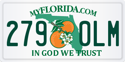 FL license plate 2790LM