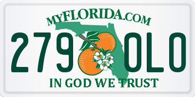 FL license plate 2790LO