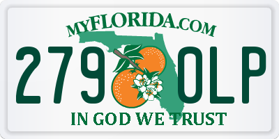 FL license plate 2790LP