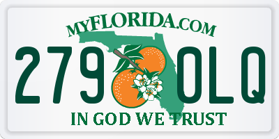 FL license plate 2790LQ