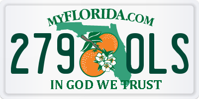 FL license plate 2790LS