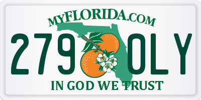 FL license plate 2790LY