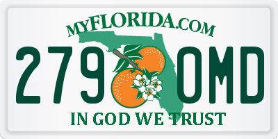 FL license plate 2790MD