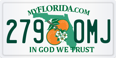 FL license plate 2790MJ