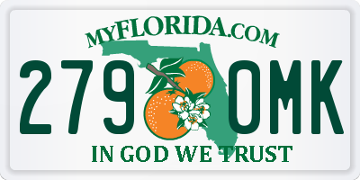 FL license plate 2790MK