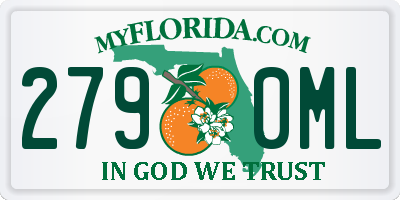 FL license plate 2790ML
