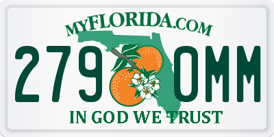 FL license plate 2790MM