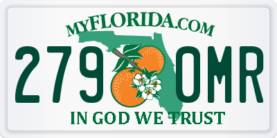 FL license plate 2790MR