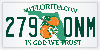 FL license plate 2790NM