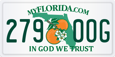 FL license plate 2790OG
