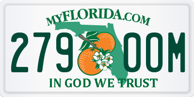 FL license plate 2790OM