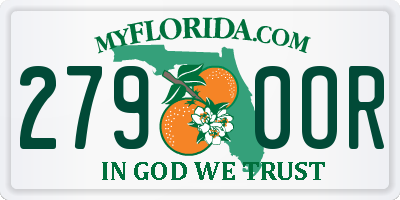 FL license plate 2790OR