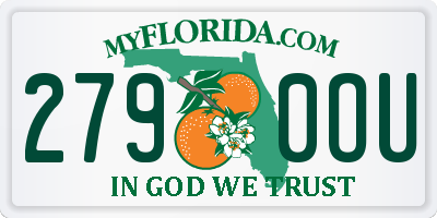 FL license plate 2790OU