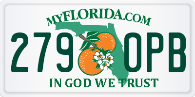 FL license plate 2790PB