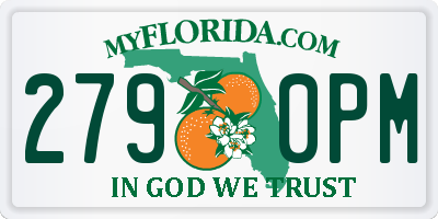 FL license plate 2790PM