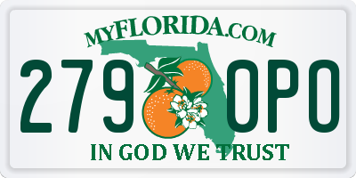 FL license plate 2790PO