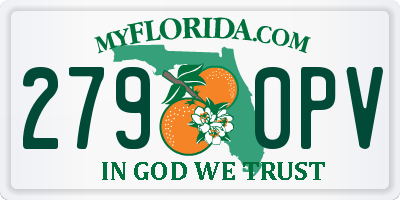 FL license plate 2790PV