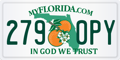 FL license plate 2790PY
