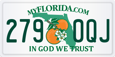FL license plate 2790QJ
