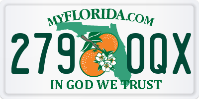 FL license plate 2790QX