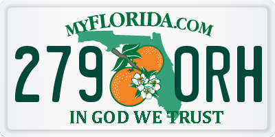 FL license plate 2790RH