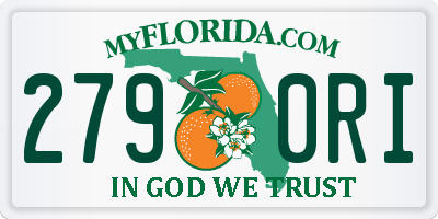 FL license plate 2790RI