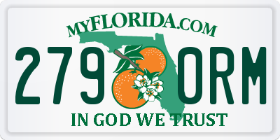 FL license plate 2790RM