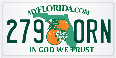 FL license plate 2790RN