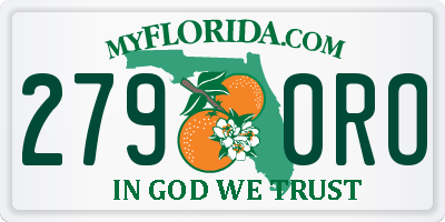 FL license plate 2790RO