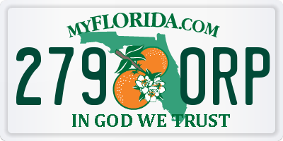 FL license plate 2790RP