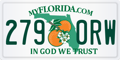FL license plate 2790RW