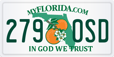 FL license plate 2790SD