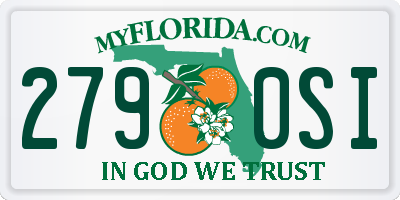 FL license plate 2790SI