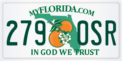 FL license plate 2790SR