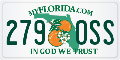 FL license plate 2790SS