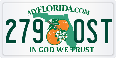 FL license plate 2790ST