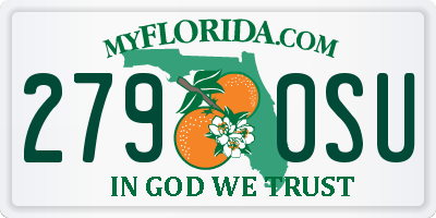 FL license plate 2790SU