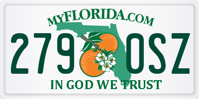 FL license plate 2790SZ