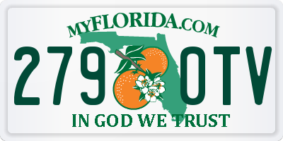 FL license plate 2790TV