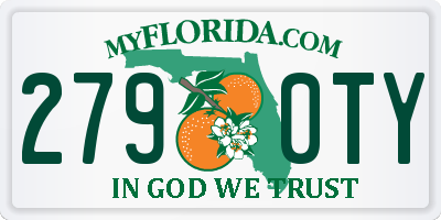 FL license plate 2790TY