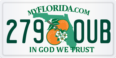 FL license plate 2790UB