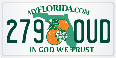 FL license plate 2790UD
