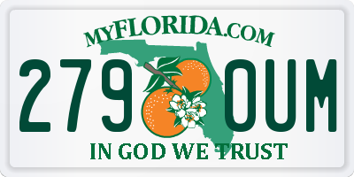 FL license plate 2790UM