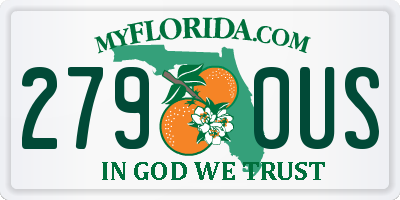 FL license plate 2790US